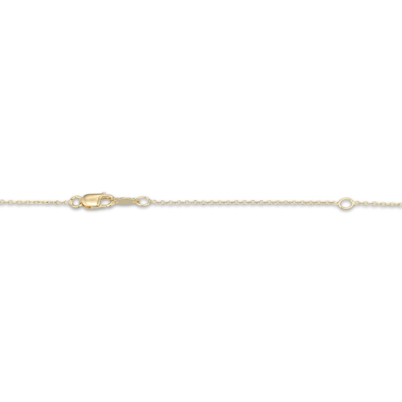 Main Image 4 of STUDIO BY KAY Pink Lab-Created Sapphire Pavé Heart Necklace 24K Yellow Gold Vermeil Sterling Silver 18"