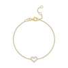 Thumbnail Image 2 of KAY Signature Collection Lab-Grown Diamond Mini Heart Bracelet 1/8 ct tw 18K Yellow Gold-Plated Sterling Silver 7.5"