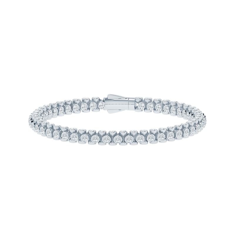 Main Image 1 of KAY Lab-Grown Diamonds Multi-Sided Fashion Bracelet 6 ct tw 10K White Gold 7"