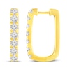Thumbnail Image 3 of KAY Lab-Grown Diamonds Angled Hoop Earrings 3 ct tw 10K Yellow Gold