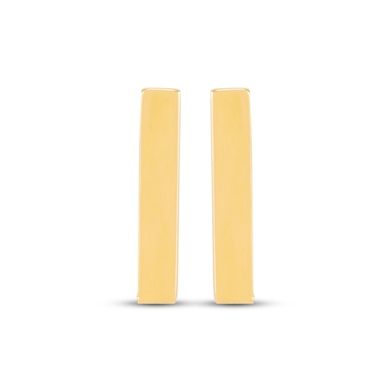 Main Image 2 of Vertical Bar Stud Earrings 14K Yellow Gold
