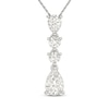 Thumbnail Image 1 of KAY Lab-Grown Diamonds Pear-Shaped & Round-Cut Drop Necklace 1 ct tw Sterling Silver 18"