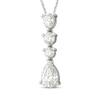 Thumbnail Image 2 of KAY Lab-Grown Diamonds Pear-Shaped & Round-Cut Drop Necklace 1 ct tw Sterling Silver 18"