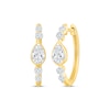Thumbnail Image 1 of KAY Lab-Grown Diamonds Pear-Shaped & Round-Cut Hoop Earrings 1 ct tw 10K Yellow Gold