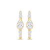 Thumbnail Image 2 of KAY Lab-Grown Diamonds Pear-Shaped & Round-Cut Hoop Earrings 1 ct tw 10K Yellow Gold