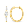 Thumbnail Image 3 of KAY Lab-Grown Diamonds Pear-Shaped & Round-Cut Hoop Earrings 1 ct tw 10K Yellow Gold