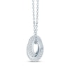 Thumbnail Image 2 of Monique Lhuillier Bliss Lab-Grown Diamond Crossover Domed Circles Necklace 1/2 ct tw Platinum-Plated Sterling Silver 18"
