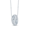 Thumbnail Image 3 of Monique Lhuillier Bliss Lab-Grown Diamond Crossover Domed Circles Necklace 1/2 ct tw Platinum-Plated Sterling Silver 18"