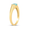 Thumbnail Image 2 of STUDIO BY KAY Oval-Cut Swiss Blue Topaz Solitaire Ring 24K Yellow Gold Vermeil Sterling Silver