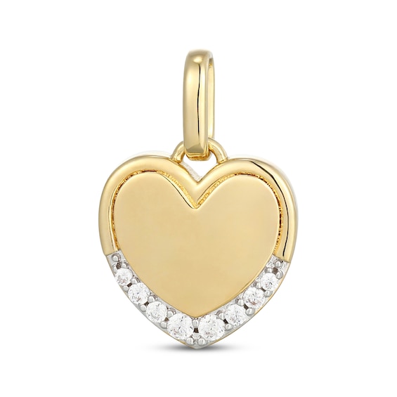 STUDIO BY KAY Lab-Grown Diamond Heart Charm 1/15 ct tw 24K Yellow Gold Vermeil Sterling Silver