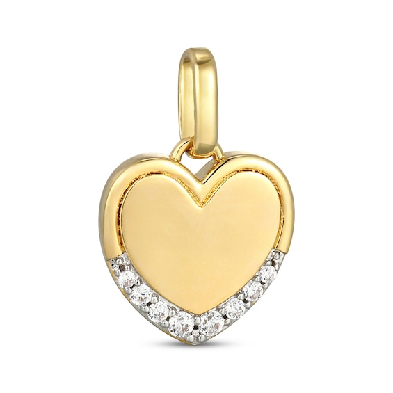 Thumbnail Image 2 of STUDIO BY KAY Lab-Grown Diamond Heart Charm 1/15 ct tw 24K Yellow Gold Vermeil Sterling Silver