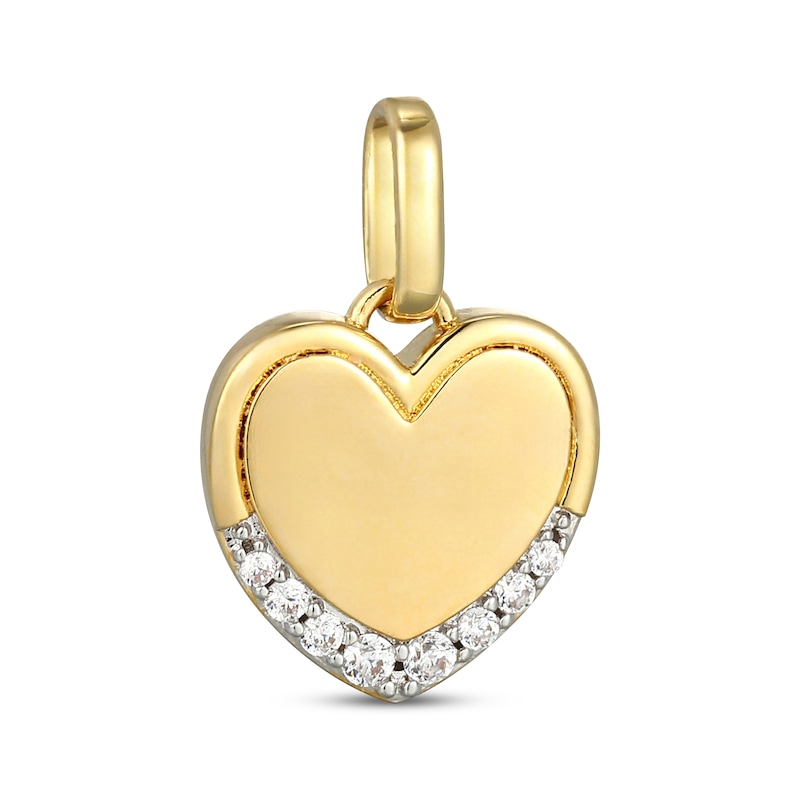 Main Image 2 of STUDIO BY KAY Lab-Grown Diamond Heart Charm 1/15 ct tw 24K Yellow Gold Vermeil Sterling Silver