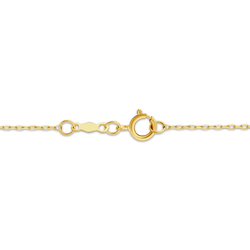 Main Image 3 of KAY Lab-Grown Diamonds Moval Old-Cut Necklace 1/2 ct tw 10K Yellow Gold 18"