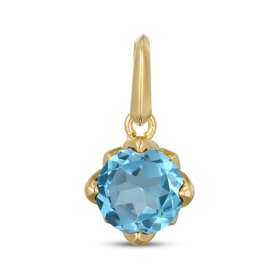 STUDIO BY KAY Swiss Blue Topaz Charm 24K Yellow Gold Vermeil Sterling Silver
