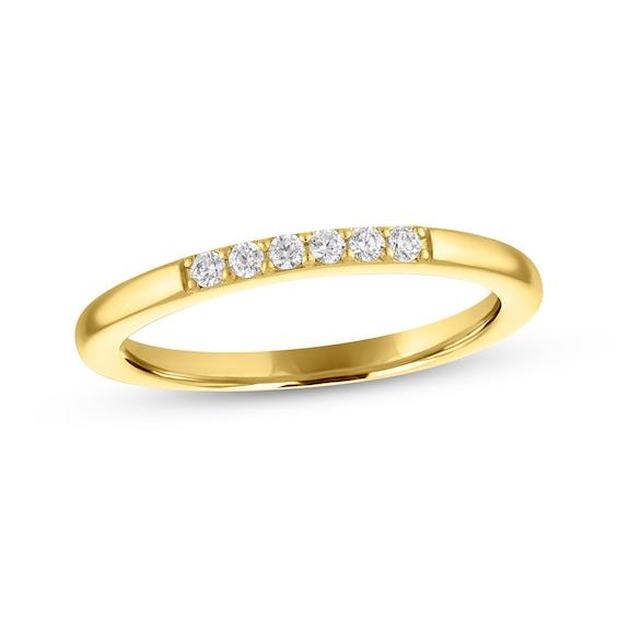 STUDIO BY KAY Lab-Grown Diamond Stackable Ring 1/10 ct tw 24K Yellow Gold Vermeil Sterling Silver