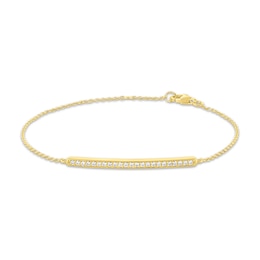 STUDIO BY KAY Lab-Grown Diamond Bar Bracelet 1/5 ct tw 24K Yellow Gold Vermeil Sterling Silver