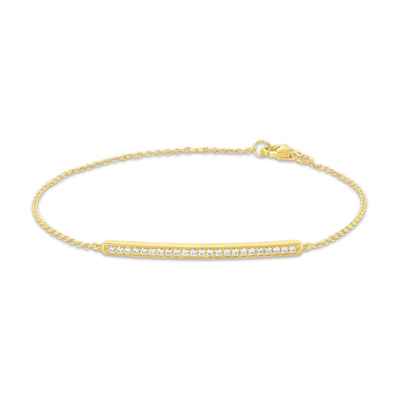 STUDIO BY KAY Lab-Grown Diamond Bar Bracelet 1/5 ct tw 24K Yellow Gold Vermeil Sterling Silver