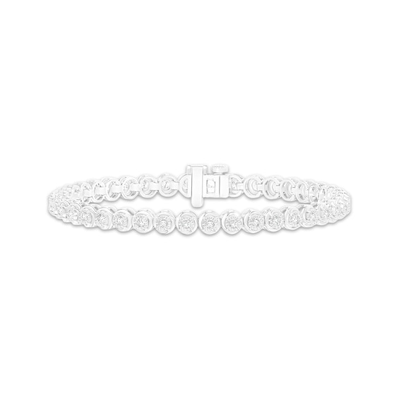 KAY Lab-Grown Diamonds Round Link Bracelet 1 ct tw Sterling Silver 7"