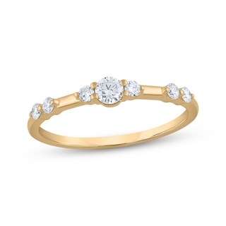 Now + Forever Lab-Grown Diamonds Anniversary Ring 1/4 ct tw 14K Yellow Gold