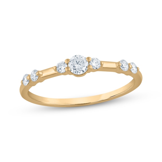 Now + Forever Lab-Grown Diamonds Anniversary Ring 1/4 ct tw 14K Yellow Gold