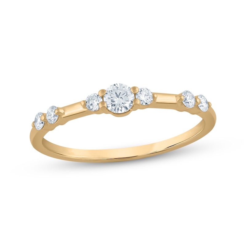 Main Image 1 of Now + Forever Lab-Grown Diamonds Anniversary Ring 1/4 ct tw 14K Yellow Gold
