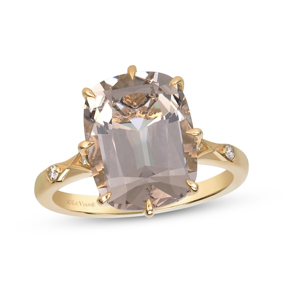 Le Vian Antique Cushion-Cut Natural Nude Quartz & Diamond Accent Ring 14K Honey Gold