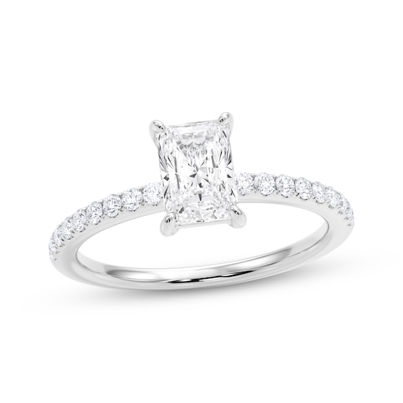 Now + Forever Certified Radiant-Cut Diamond Engagement Ring 1 ct tw 14K White Gold