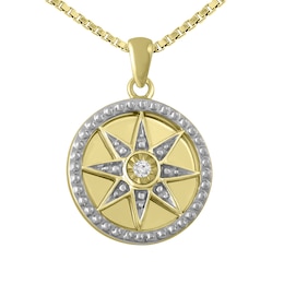Engravable Compass Necklace (3 Lines)