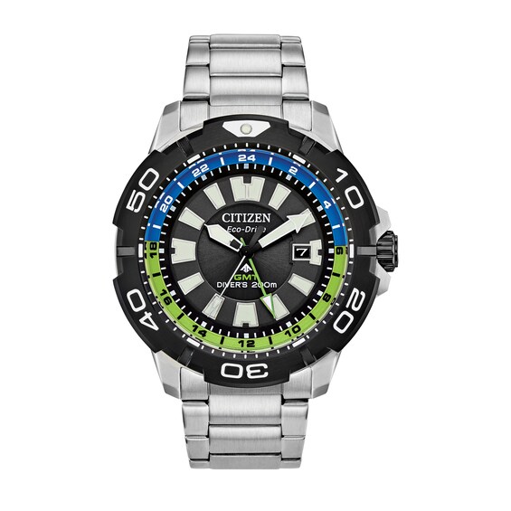 Citizen Men’s Promaster Dive Eco-Drive Watch with Stainless Steel Strap, Silver, 20 (Model: BJ7128-59G)