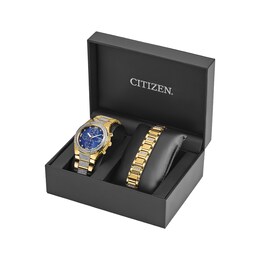 Citizen Crystal Men's Stainless Steel Watch & Bracelet Boxed Set CA0752-66L