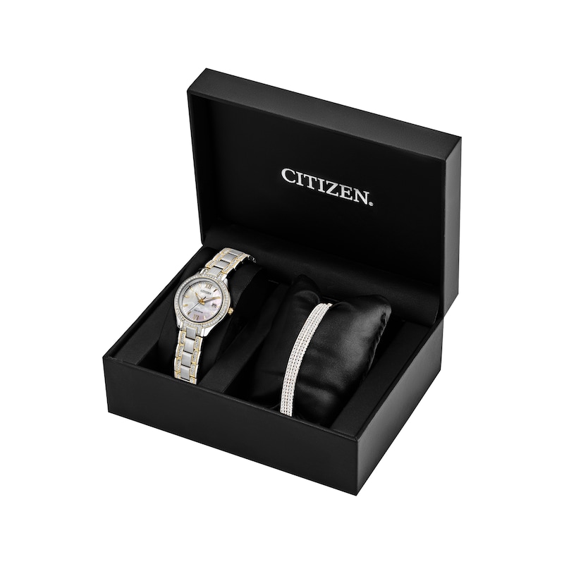 Main Image 1 of Citizen Silhouette Crystal Watch Boxed Set FE1234-50D