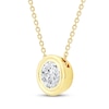 Thumbnail Image 2 of KAY Lab-Grown Diamonds Round-Cut Bezel-Set Solitaire Necklace 1/2 ct tw 10K Yellow Gold (F/SI2) 18"