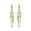 Thumbnail Image 2 of Men's Elongated Spike Hoop Earrings Yellow Ion-Plated Stainless Steel