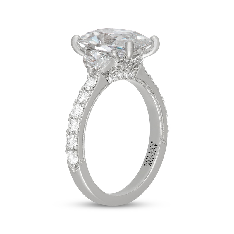Main Image 2 of Neil Lane Artistry Heritage Cushion-Cut Lab-Grown Diamond Engagement Ring 4 ct tw Platinum