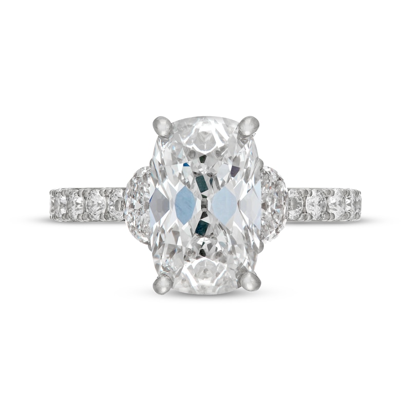 Main Image 3 of Neil Lane Artistry Heritage Cushion-Cut Lab-Grown Diamond Engagement Ring 4 ct tw Platinum
