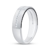 Thumbnail Image 2 of Now + Forever Men's White & Black Diamond Brushed Wedding Band 5/8 ct tw 10K White Gold