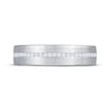 Thumbnail Image 3 of Now + Forever Men's White & Black Diamond Brushed Wedding Band 5/8 ct tw 10K White Gold