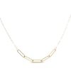 Thumbnail Image 1 of Paperclip Link Necklace Hollow 10K Yellow Gold 18"