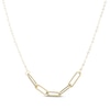 Thumbnail Image 2 of Paperclip Link Necklace Hollow 10K Yellow Gold 18"