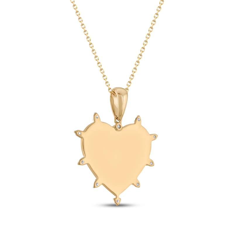 Main Image 3 of STUDIO BY KAY Diamond "Mom" Heart Necklace 1/10 ct tw 24K Yellow Gold Vermeil Sterling Silver 18"