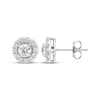 Thumbnail Image 3 of Diamond Halo Stud Earrings 1 ct tw 10K White Gold