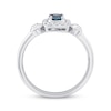 Thumbnail Image 3 of American Blue Sapphire & Diamond Ring 1/8 ct tw 10K White Gold