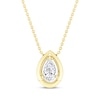 Thumbnail Image 1 of STUDIO BY KAY Pear-Shaped Lab-Grown Diamond Solitaire Necklace 1/10 ct tw 24K Yellow Gold Vermeil Sterling Silver 18"