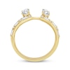 Thumbnail Image 3 of Now + Forever Lab-Grown Diamonds Oval, Baguette & Round-Cut Enhancer Ring 3/4 ct tw 14K Yellow Gold