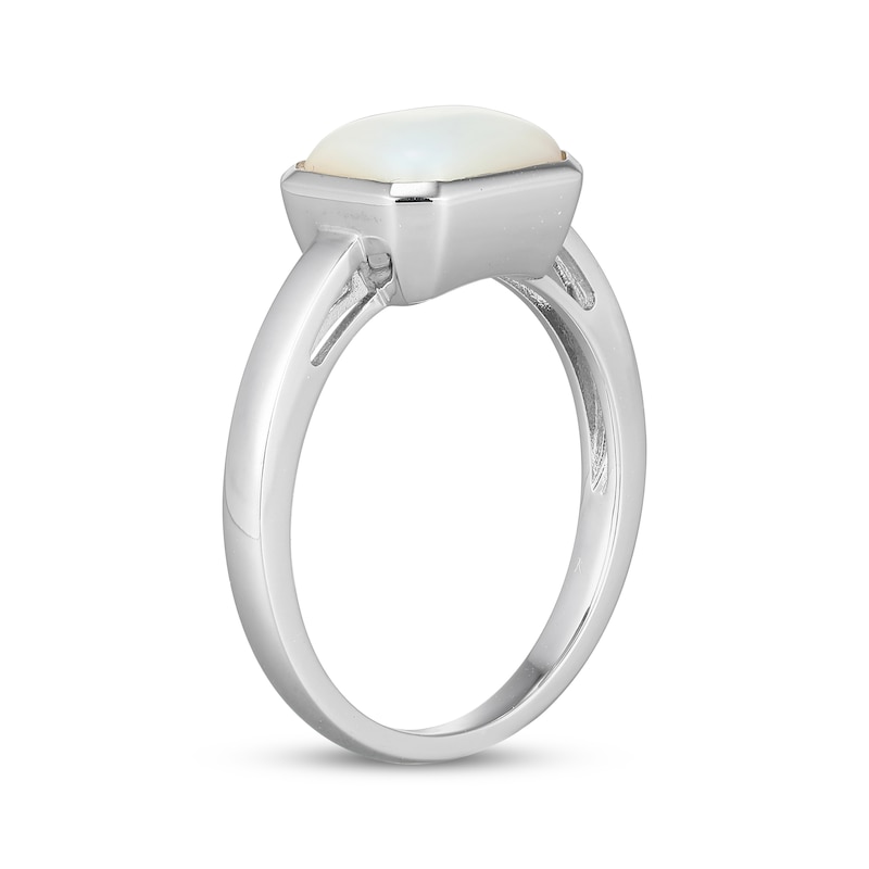 Main Image 2 of STUDIO BY KAY Emerald-Cut Mother-of-Pearl Ring Sterling Silver