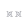 Thumbnail Image 2 of THE LEO Diamond Flower Stud Earrings 1/4 ct tw 14K White Gold