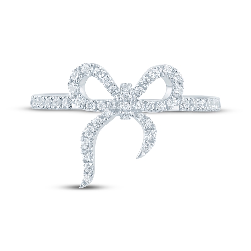 Main Image 4 of Monique Lhuillier Bliss Lab-Grown Diamond Bow Ring 1/3 ct tw Platinum-Plated Sterling Silver