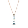 Thumbnail Image 1 of Le Vian Montana Sapphire Ombré Necklace 14K Strawberry Gold 19"