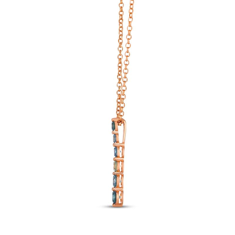 Main Image 2 of Le Vian Montana Sapphire Ombré Necklace 14K Strawberry Gold 19"