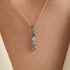 Thumbnail Image 3 of Le Vian Montana Sapphire Ombré Necklace 14K Strawberry Gold 19"